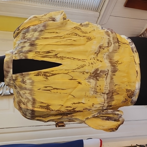 Luluria size Large Beautiful polyester see through,lining inside short sleeve - Picture 7 of 11